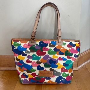 DOONEY & BOURKE Wonder Duck Leather & Coated Canvas Tote - Multi-color